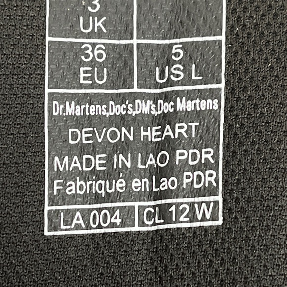 Dr. Martens Women's Devon Heart Leather Platform Boots Black Size 5 - Picture 8 of 12